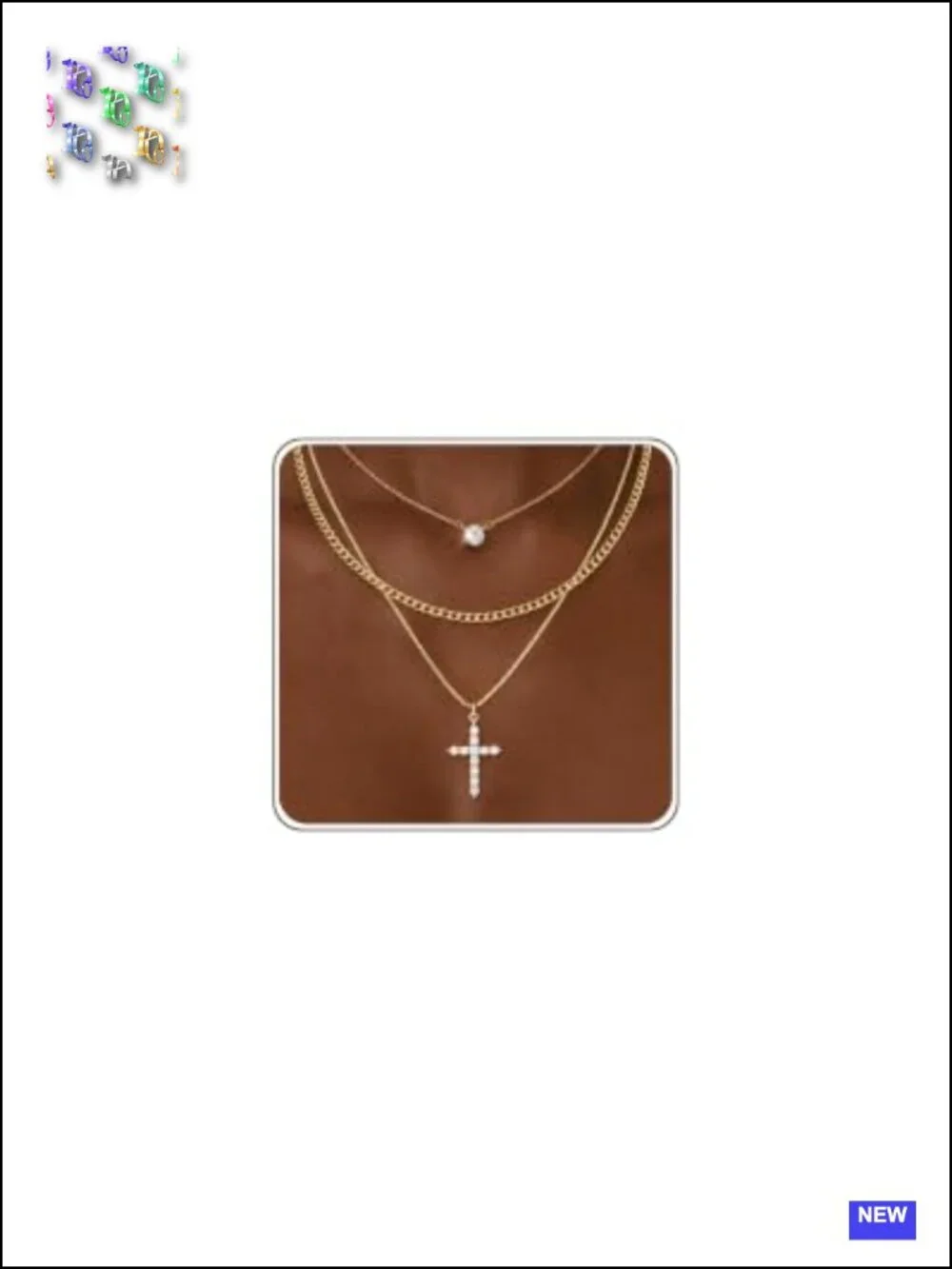 14K Gold Plated Layered Necklace Set 3 Chains Dainty Non Tarnish Gift